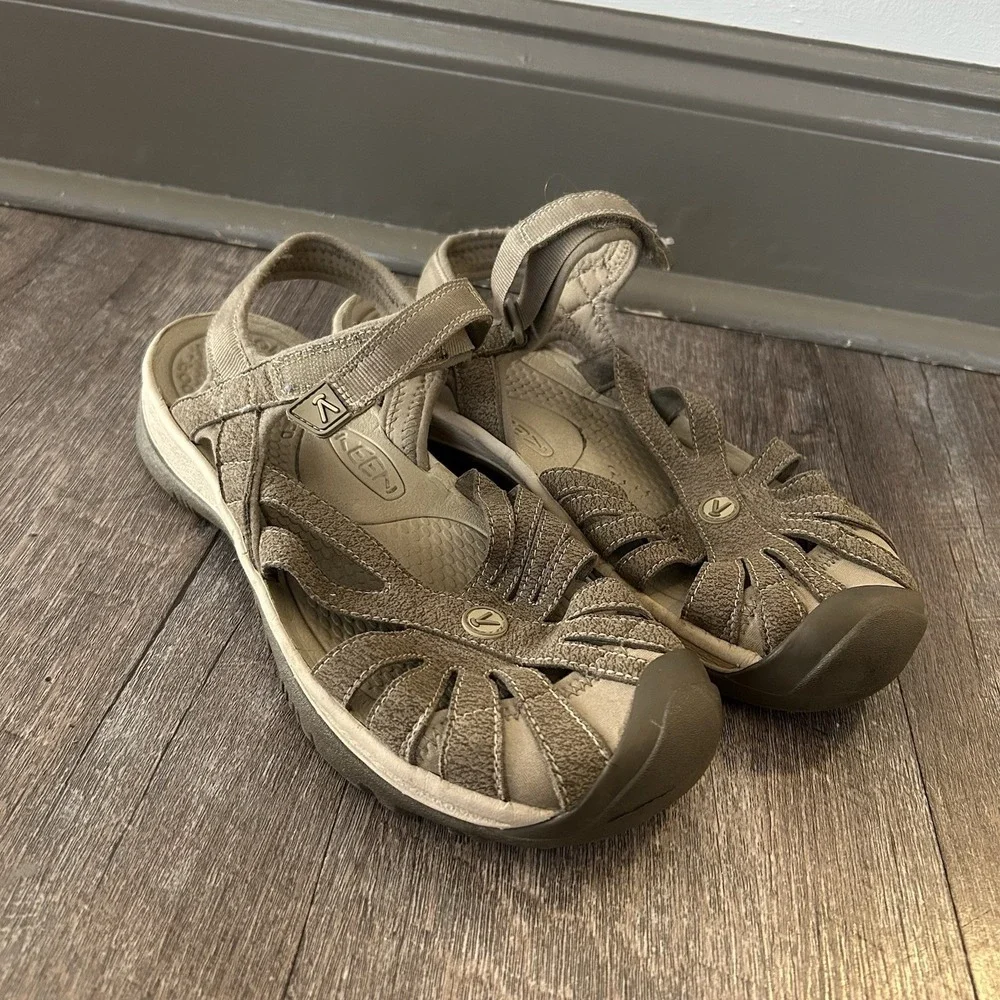 Keen Rose Sandals Womens 9.5 Brown Strappy Hiking Sport Walking Shoes